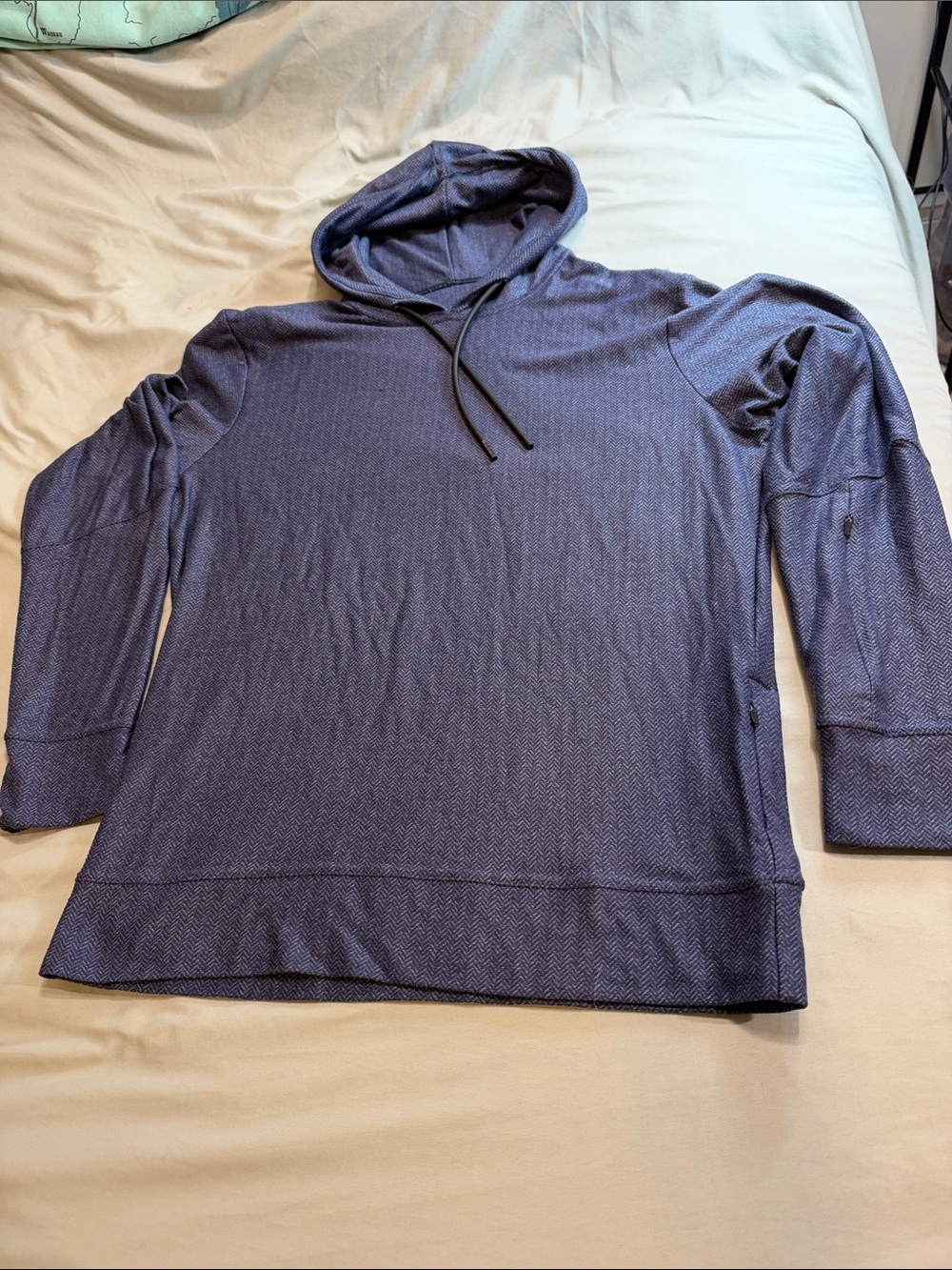 SODO Navy Blue Hooded Knit Pullover